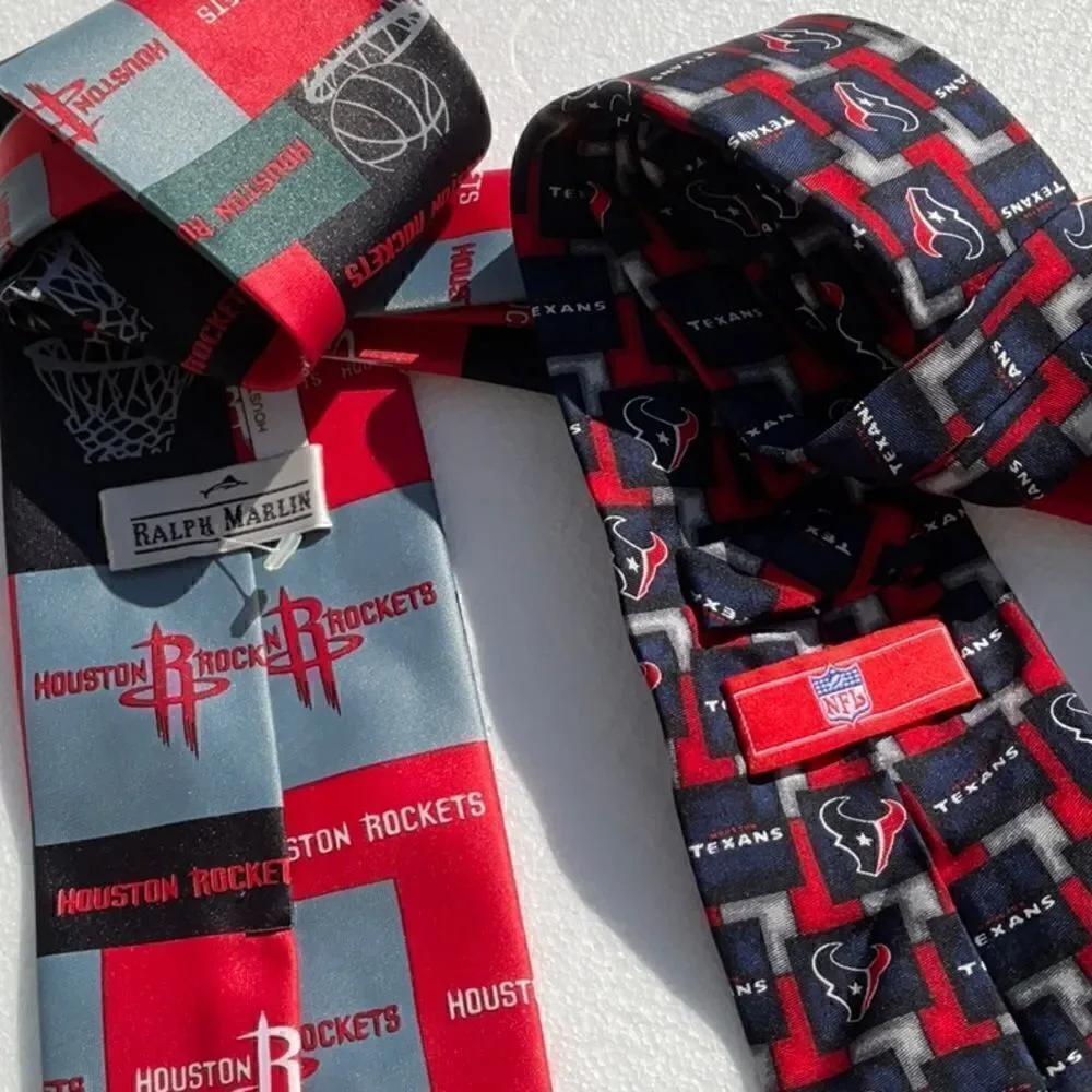 🔥 Take 50% OFF- NFL - Houston Rockets 2set Men’s Neckties, OS